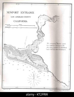 Newport Entrance è un punto di riferimento significativo situato nella contea di Los Angeles, California. Funge da punto di ingresso chiave in un'area prominente all'interno della regione, probabilmente associata a Newport Beach o ad un'altra posizione chiave. Foto Stock