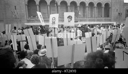 Americano africano e white Mississippi libertà Partito Democratico sostenitori dimostrando 05237v (ritagliate1) Foto Stock