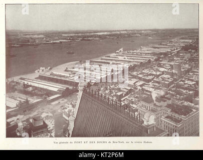 37483 Vue generale du Port et des Docks de New York, sur la riviere Hudson Foto Stock