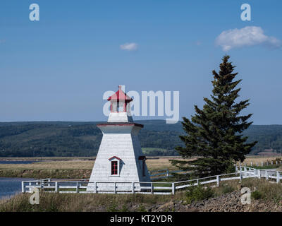 Faro, cantiere Park, Mary's Point Road, Baia di Fundy, New Brunswick, Canada. Foto Stock