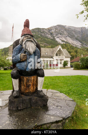 Statua del Troll in Eidfjord Norvegia Foto Stock