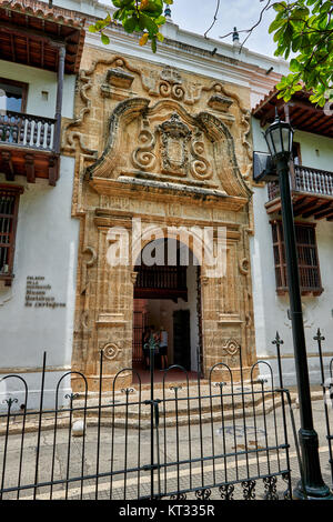 Palacio de la Inquisicion oggi Museo Historico Cartagena de Indias, Colombia, Sud America Foto Stock