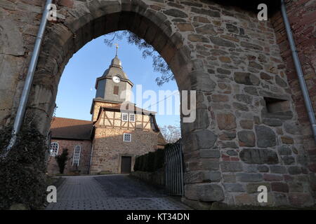 Chiesa del castello di herleshausen nel nord hesse Foto Stock