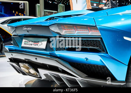 Francoforte, Germania - 12 Settembre 2017: 2017 Lamborghini Aventador roadster S presentati sulla 67-th Frankfurt International Motor Show(IAA) in m Foto Stock