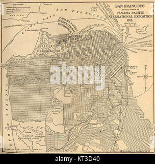 41447 San Francisco che mostra la posizione di Panama Pacific International Exposition 1915 Foto Stock