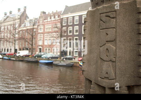 Amsterdam, Paesi Bassi - 16 Novembre 2013 : Ponte ornamento Foto Stock