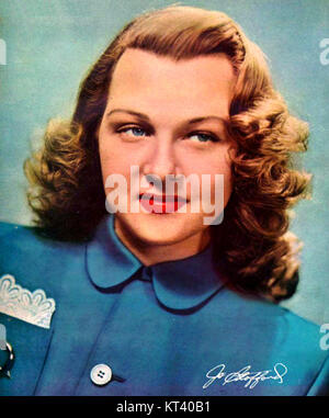 Jo Stafford, una famosa cantante americana, è presente in questa foto a colori del 1948. Nota per la sua voce liscia e i suoi contributi significativi alla musica popolare, Stafford è stata una figura di spicco nella scena dell'intrattenimento della metà del XX secolo. Foto Stock