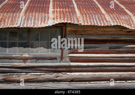 Storica città mineraria di Warren, Idaho Foto Stock