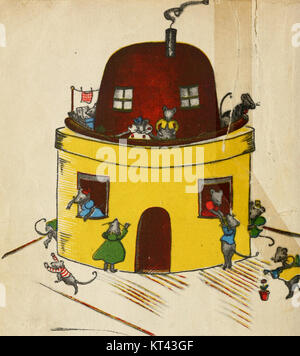 Questa immagine della serie *Little Gray mouse* raffigura la casa del topo, una rappresentazione stravagante e affascinante della vita della piccola creatura. La serie è nota per le sue delicate illustrazioni e per l'accattivante narrazione. Foto Stock