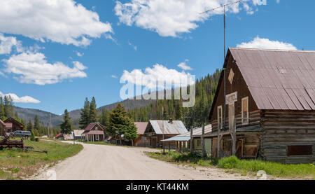 Storica città mineraria di Warren, Idaho Foto Stock