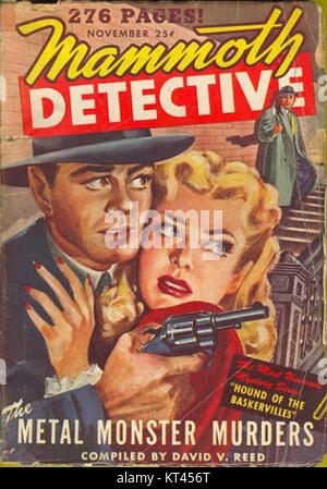 Il film "Mammoth Detective", uscito nel 1944, presenta probabilmente una storia poliziesca ambientata in un contesto d'epoca, incentrata su un mistero o un crimine che coinvolge un mammut o una creatura preistorica. Foto Stock