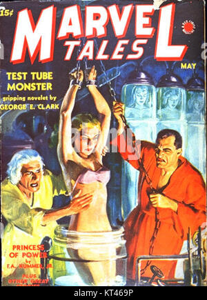 Marvel Tales del maggio 1940 è una serie a fumetti che faceva parte della Golden Age dei fumetti. Il gioco ha visto protagonisti famosi supereroi della Marvel, offrendo ai lettori avventura e azione con illustrazioni vivaci e storie avvincenti. Foto Stock