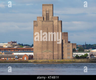 Vista di Birkenhead in Liverpool Foto Stock