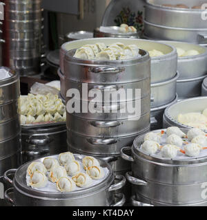 Street food di stallo in Corea Foto Stock