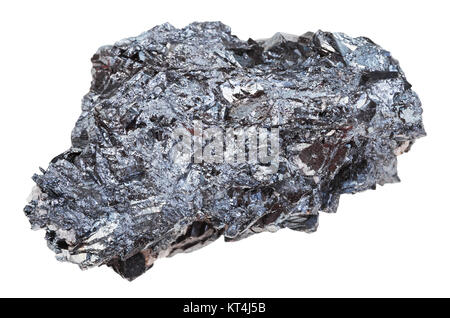 Pezzo di ematite (minerale di ferro) pietra isolato Foto Stock