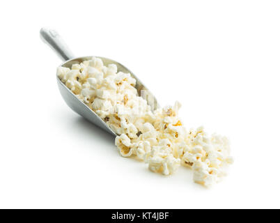 Gustoso il popcorn in metallo scoop. Foto Stock