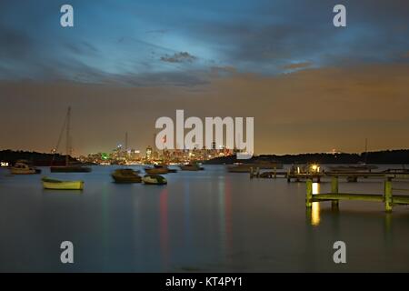 Sydney vista notturna Foto Stock