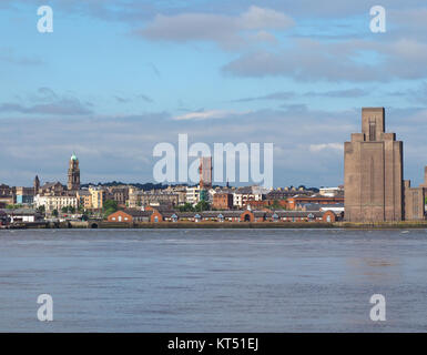 Vista di Birkenhead in Liverpool Foto Stock