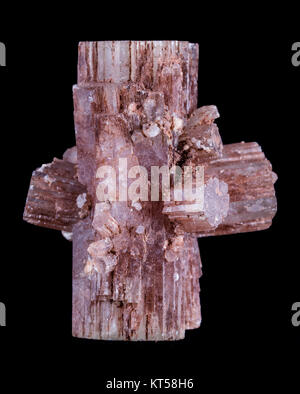 Minerali aragonite su sfondo nero. Foto Stock