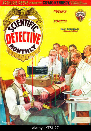 Scientific Detective Monthly è stata una rivista popolare dei primi anni del XX secolo, incentrata sulle storie investigative con un approccio scientifico alla risoluzione dei crimini, pubblicata nel febbraio 1930. Foto Stock