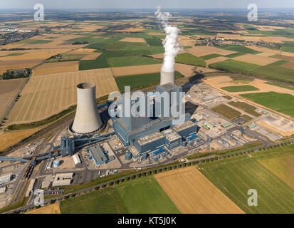 Neurath Power Plant, RWE, in Europa il secondo più grande impianto di alimentazione, Grevenbroich, Basso Reno, Renania settentrionale-Vestfalia, Germania, Europa, Grevenbroich, inferiore Foto Stock