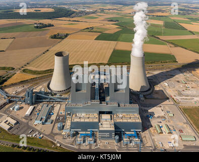 Neurath Power Plant, RWE, in Europa il secondo più grande impianto di alimentazione, Grevenbroich, Basso Reno, Renania settentrionale-Vestfalia, Germania, Europa, Grevenbroich, inferiore Foto Stock