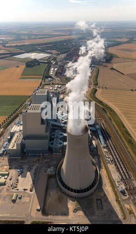 Neurath Power Plant, RWE, in Europa il secondo più grande impianto di alimentazione, Grevenbroich, Basso Reno, Renania settentrionale-Vestfalia, Germania, Europa, Rommerskirchen, Nie Foto Stock