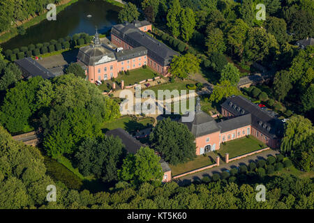 Il castello di Wickrath, moated il castello complesso sul Niers, Parco, Vorburg, Mönchengladbach, Basso Reno, Renania settentrionale-Vestfalia, Germania, Europa Mönchenglad Foto Stock