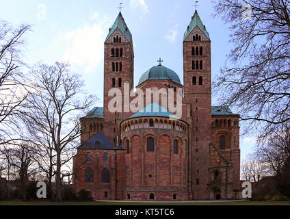 lato est della cattedrale imperiale a speyer Foto Stock