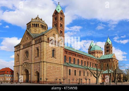 Vista da Kaiserdom a Speyer dal sud-ovest Foto Stock