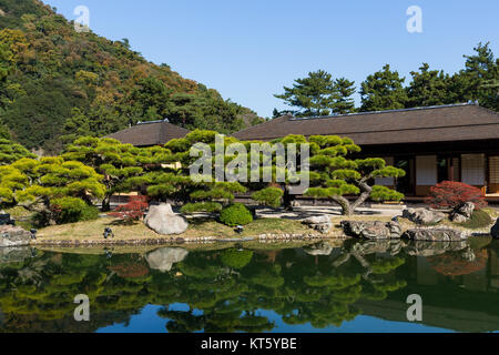 Giapponese Giardino Ritsurin Foto Stock