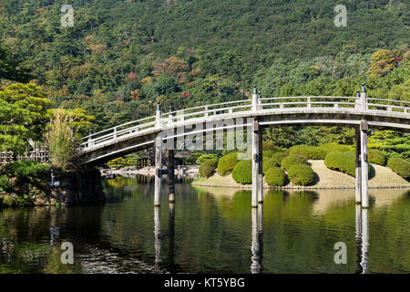 Tradizionale Giardino Ritsurin in Giappone Foto Stock