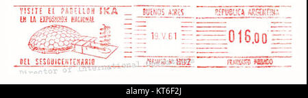 Questo francobollo, classificato come tipo N3, fa parte di una serie proveniente dall'Argentina. Presenta immagini specifiche legate alla cultura e alla storia della nazione durante il periodo della sua pubblicazione. Foto Stock
