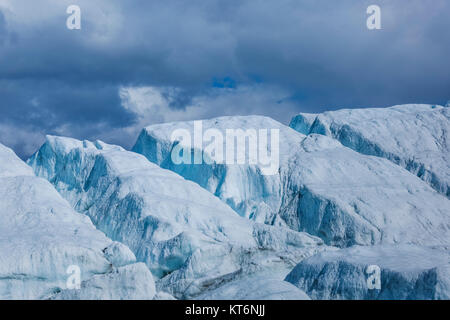 In crepacci del ghiacciaio Matanuska, a nord-est di Anchorage in Alaska,, STATI UNITI D'AMERICA Foto Stock