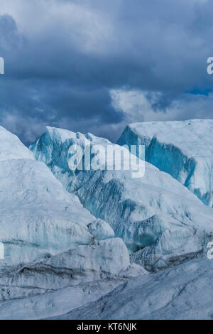 In crepacci del ghiacciaio Matanuska, a nord-est di Anchorage in Alaska,, STATI UNITI D'AMERICA Foto Stock