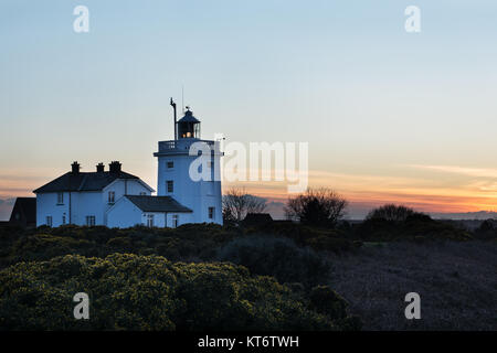 Sunset over Cromer faro Foto Stock