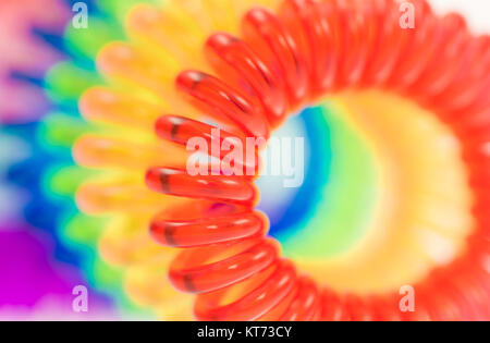 Sfondo astratto di spirale diverse fascette per capelli Foto Stock