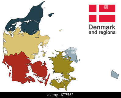 Paese Danimarca e regioni Foto Stock