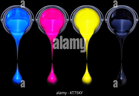 concetto di colore cmyk Foto Stock