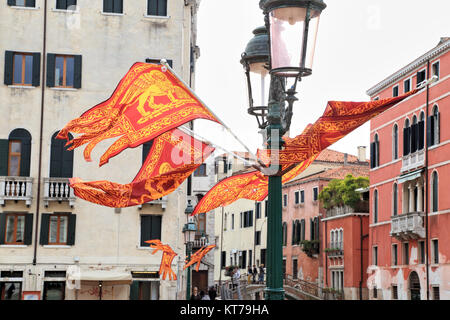 Venezia Bandiere Bandiera Repubblica Veneta Foto Stock