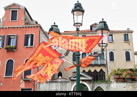 Venezia Bandiere Bandiera Repubblica Veneta Foto Stock