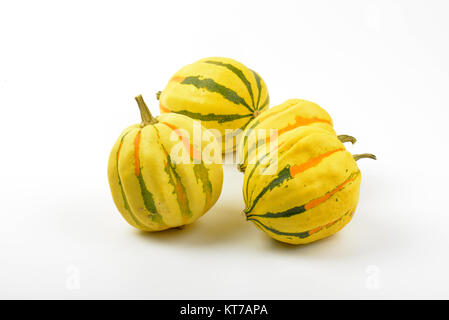 Piccole zucche a strisce Foto Stock