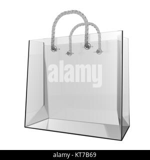 Vetro trasparente shopping bag 3D Foto Stock