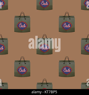 Carta per lo Shopping Bag Pattern senza giunture Foto Stock