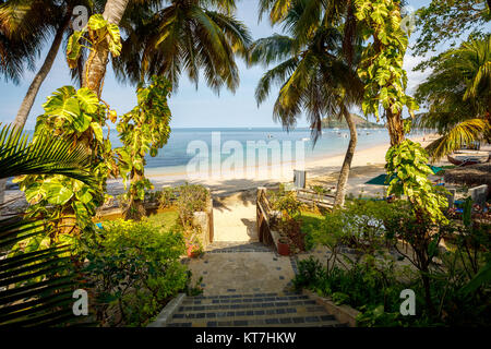 Paradise Beach a Nosy Be, Madagascar Foto Stock