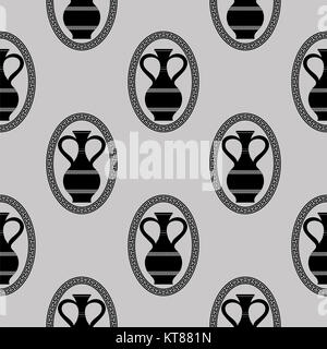 Vaso greco Pattern senza giunture Foto Stock