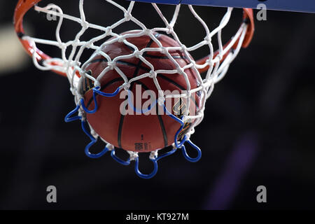 Brisbane, Queensland, Australia. 23 Dic, 2017. Un match ball è visto durante il round undici NBL corrispondenza tra le pallottole di Brisbane e Sydney Kings al Brisbane Convention and Exhibition Centre su dicembre 23, 2017 a Brisbane, Australia. Credito: Albert Perez/ZUMA filo/Alamy Live News Foto Stock