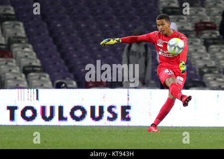 Toulouse (Francia) Novembre,29 2017 francese campionato Fooball Ligue 1 stagione il 2017-2018 Toulouse FC contro OGC Nice ALBAN LAFONT Credito: Sebastien Lapeyrere/Alamy Live News. Foto Stock