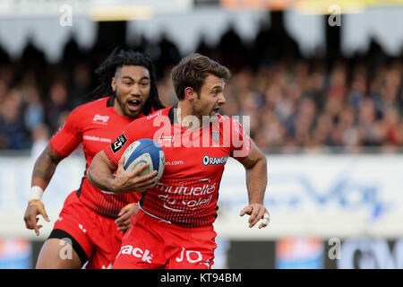 Castres (Francia) Novembre,25 2017 francese campionato di rugby TOP 14 stagione il 2017-2018 Castres Olympique contro Rc Toulon Vincent Clerc Credito: Sebastien Lapeyrere/Alamy Live News. Foto Stock