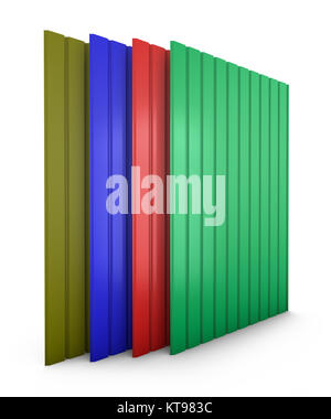 In metallo colorato fogli di profilo Foto Stock
